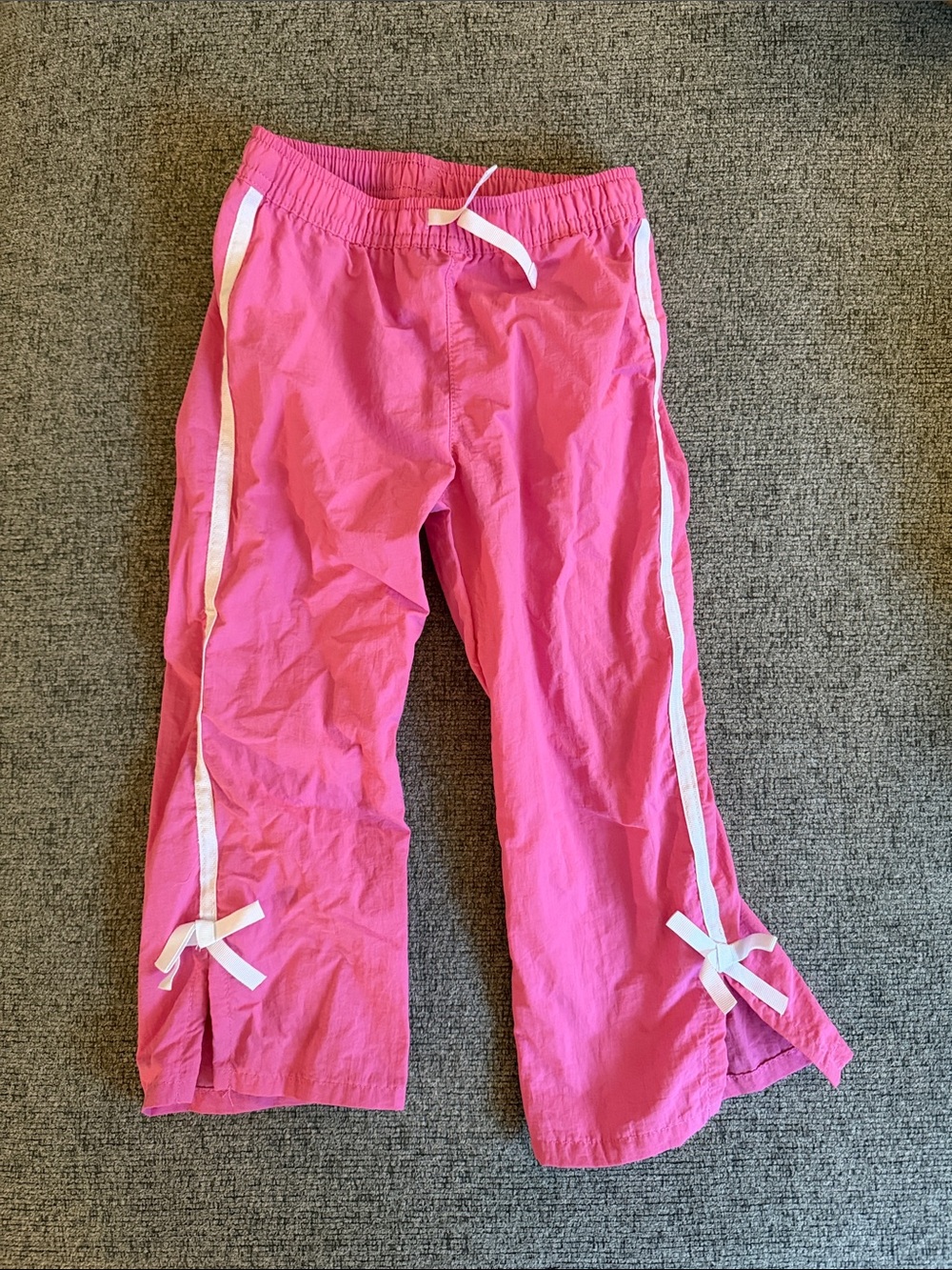 okie dokie Pink Pants with White Side Trim and Bows